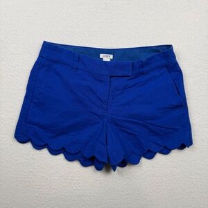 J.Crew Scalloped Chino Shorts Linen Cotton Preppy Coastal Casual 2